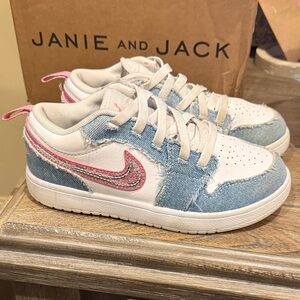 Nike Kids Sneakers in White, Blue, and Pink